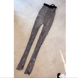Diamond sequin pants